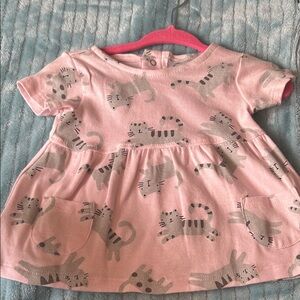 Gerber Pink Cat Print Short Sleeve Tee